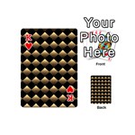 Golden-chess-board-background Playing Cards 54 Designs (Mini) Front - HeartK