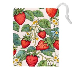 Strawberry Fruit Drawstring Pouch (4xl) by Amaryn4rt