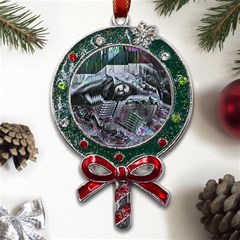 Cyberpunk Drama Metal X mas Lollipop With Crystal Ornament by MRNStudios