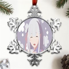 Emilia Rezero Metal Small Snowflake Ornament by artworkshop