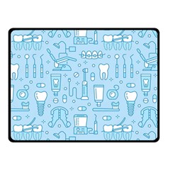 Dentist Blue Seamless Pattern Fleece Blanket (small) by Grandong