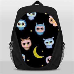 Cute-owl-doodles-with-moon-star-seamless-pattern Backpack Bag by pakminggu