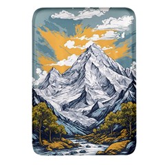 Nature Mountains Landscape Forest Rectangular Glass Fridge Magnet (4 Pack) by Ravend