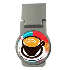 Coffee Tea Cappuccino Money Clips (round)  by uniart180623