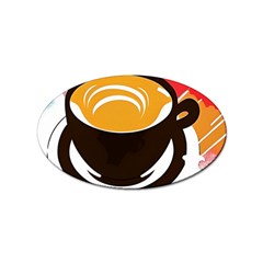 Coffee Tea Cappuccino Sticker (oval) by uniart180623