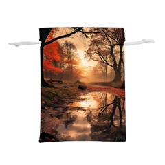 Trees Sunset Mist Lightweight Drawstring Pouch (m) by pakminggu