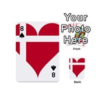 Heart-love-flag-denmark-red-cross Playing Cards 54 Designs (Mini) Front - Spade8