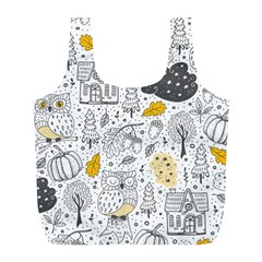 Doodle Seamless Pattern With Autumn Elements Full Print Recycle Bag (l) by pakminggu
