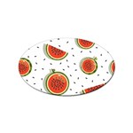 Seamless Background Pattern with Watermelon Slices Sticker Oval (100 pack) Front