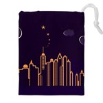 Skyscraper Town Urban Towers Drawstring Pouch (4XL) Front
