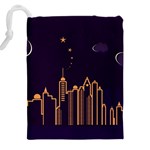 Skyscraper Town Urban Towers Drawstring Pouch (4XL) Back