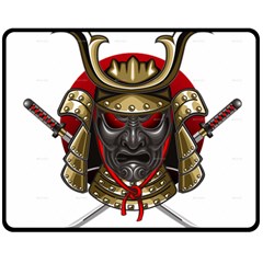 Samurai Katana Warrior Two Sides Fleece Blanket (medium) by Cowasu