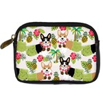 Corgis Hula Pattern Digital Camera Leather Case Front