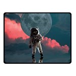 Astronaut-moon-space-nasa-planet Fleece Blanket (Small) 50 x40  Blanket Front