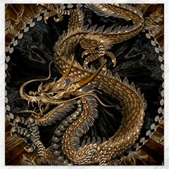 Fantasy Dragon Pentagram Canvas 16  X 16  by Cowasu