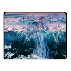 Sea-waves-ocean-water-beach-surf Fleece Blanket (small) by Cowasu