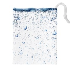 Blue Oxygen-bubbles-in-the-water Drawstring Pouch (4xl) by Sarkoni