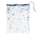 Blue Oxygen-bubbles-in-the-water Drawstring Pouch (4XL) Front