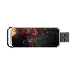 Peacock Feather Bird Portable Usb Flash (one Side) by Bedest