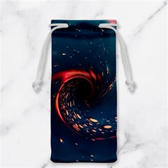 Fluid Swirl Spiral Twist Liquid Abstract Pattern Jewelry Bag by Ravend