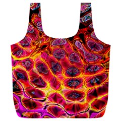 Fractal Black Texture Wallpaper Art Design Full Print Recycle Bag (xxl) by Ravend