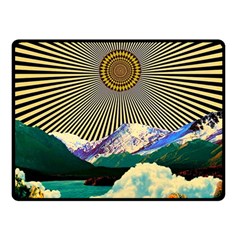 Surreal Art Psychadelic Mountain Fleece Blanket (small) by Ndabl3x