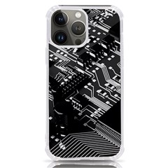 Black And Gray Circuit Board Computer Microchip Digital Art Iphone 13 Pro Max Tpu Uv Print Case by Bedest