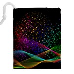 Particles Waves Line Multicoloured Drawstring Pouch (4XL) Back