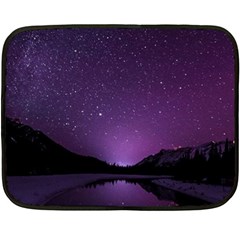 Dark Purple Aesthetic Landscape Fleece Blanket (mini) by Sarkoni