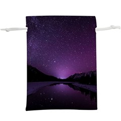 Dark Purple Aesthetic Landscape Lightweight Drawstring Pouch (xl) by Sarkoni