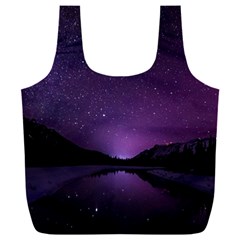 Dark Purple Aesthetic Landscape Full Print Recycle Bag (xxl) by Sarkoni
