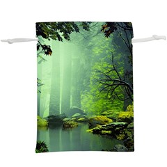 Trees Forest Artwork Nature Beautiful Landscape Lightweight Drawstring Pouch (xl) by Sarkoni