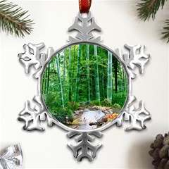 Bamboo Forest Squid Family Metal Small Snowflake Ornament by Grandong