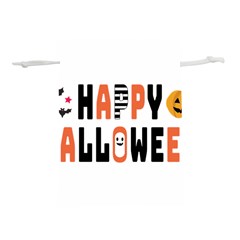 Happy Halloween Slot Text Orange Lightweight Drawstring Pouch (m) by Sarkoni