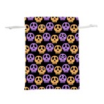 Halloween Skull Pattern Lightweight Drawstring Pouch (M) Front