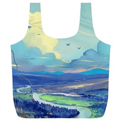 Digital Art Fantasy Landscape Full Print Recycle Bag (xl) by uniart180623