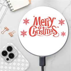 Merry Christmas Wireless Fast Charger(white) by designerey