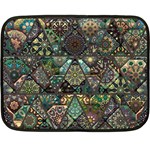 Digital Art Triangle Pattern Texture Mosaic Two Sides Fleece Blanket (Mini) 35 x27  Blanket Back