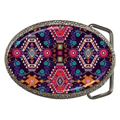 Pattern Ornament Motif Colorful Texture Belt Buckles by Grandong