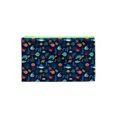 Fish Sea Animals Pattern Cosmetic Bag (xs) by Ndabl3x