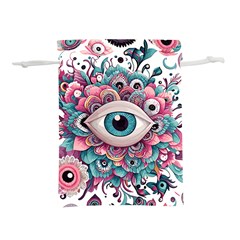 Eyes Pattern Lightweight Drawstring Pouch (m) by Valentinaart