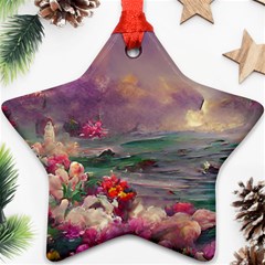 Abstract Flowers  Star Ornament (two Sides) by Internationalstore