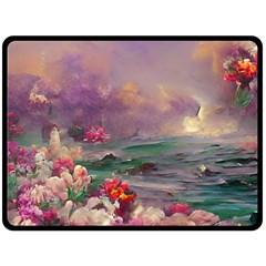Abstract Flowers  Two Sides Fleece Blanket (large) by Internationalstore