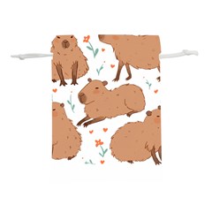 Capybara Art T- Shirt Cute Capybaras Illustration T- Shirt Yoga Reflexion Pose T- Shirtyoga Reflexion Pose T- Shirt Lightweight Drawstring Pouch (m) by hizuto
