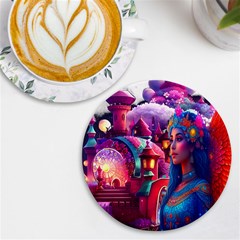 Fantasy Arts  Uv Print Round Tile Coaster by Internationalstore