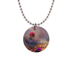 Floral Blossoms  1  Button Necklace by Internationalstore
