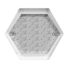 Fishes Pattern Background Theme Hexagon Wood Jewelry Box by Pakjumat