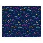 Scribble Pattern Texture Two Sides Premium Plush Fleece Blanket (Large) Blanket Back