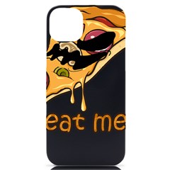 Eat Me T- Shirtscary Pizza Slice Sceaming Eat Me T- Shirt Iphone 14 Plus Black Uv Print Case by ZUXUMI