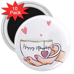 Happy Monday 3  Magnets (10 Pack)  by SychEva